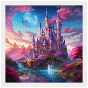 Colorful Fairy Tale Castle Framed Print