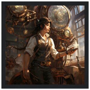 Steampunk Princess Fantasy Framed Print
