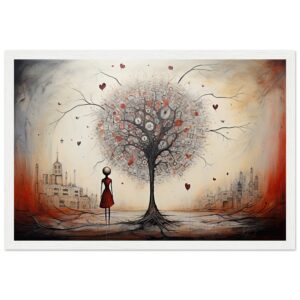 Heart Tree of Desire – Abstract Framed Print