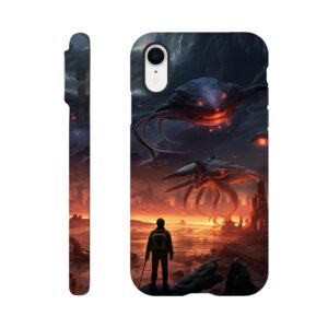 There Be Monsters Sci-fi Phone Case - Tough case, Apple - iPhone XR