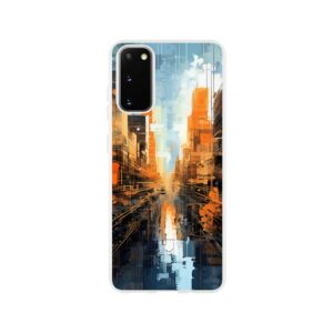 Abstract City Paint Splatter Phone Case - Flexi case, Samsung - Galaxy S20