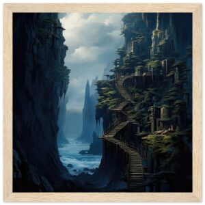 Cliffside Kingdom Landscape Framed Print