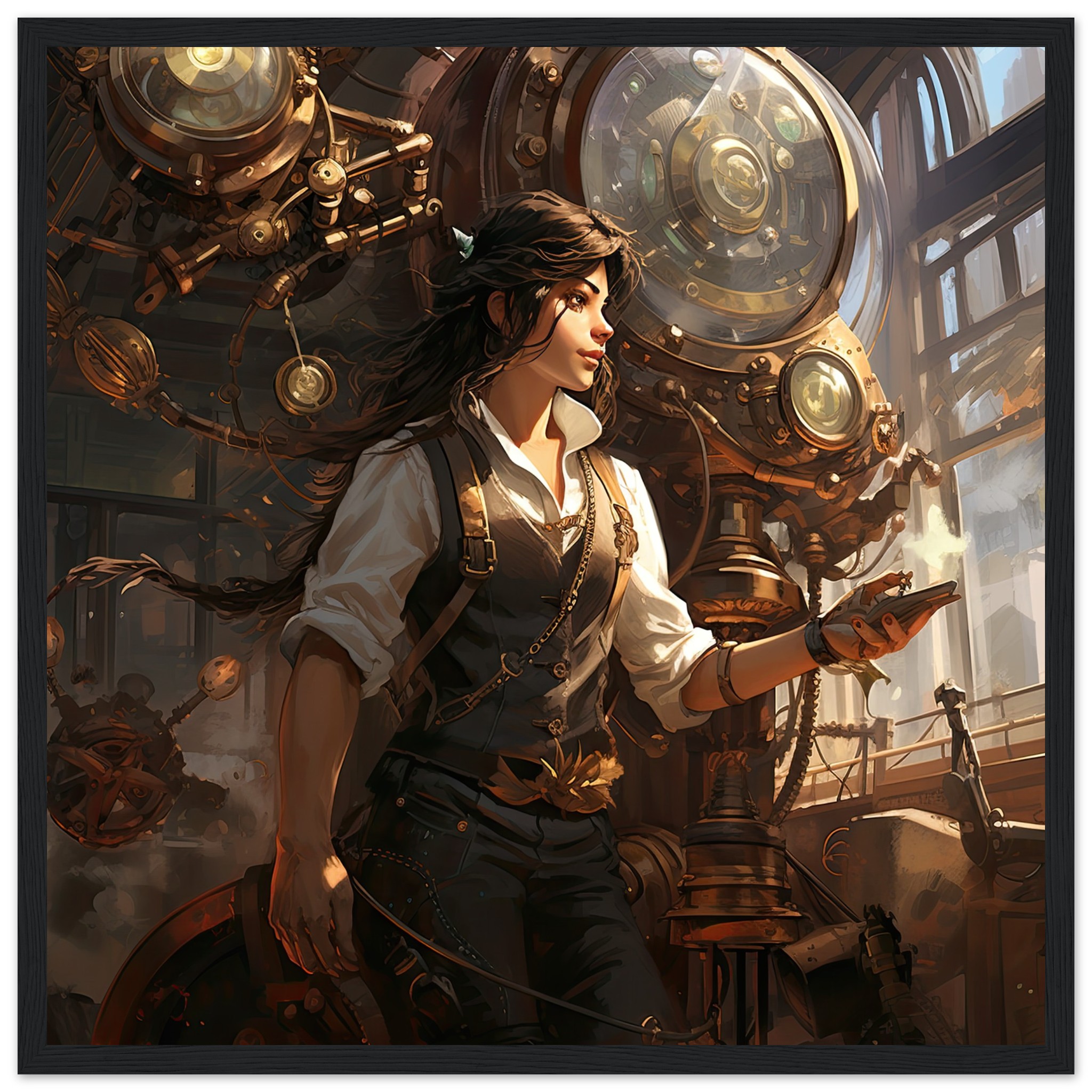 Steampunk Princess Fantasy Framed Print