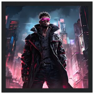 Cool Cyberpunk Dude Framed Print