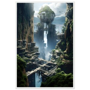 Sci-Fi Concept World Framed Print