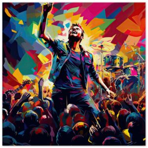 Concert in Color - Pop Art CanvasPrint - 60x60 cm / 24x24″, Slim