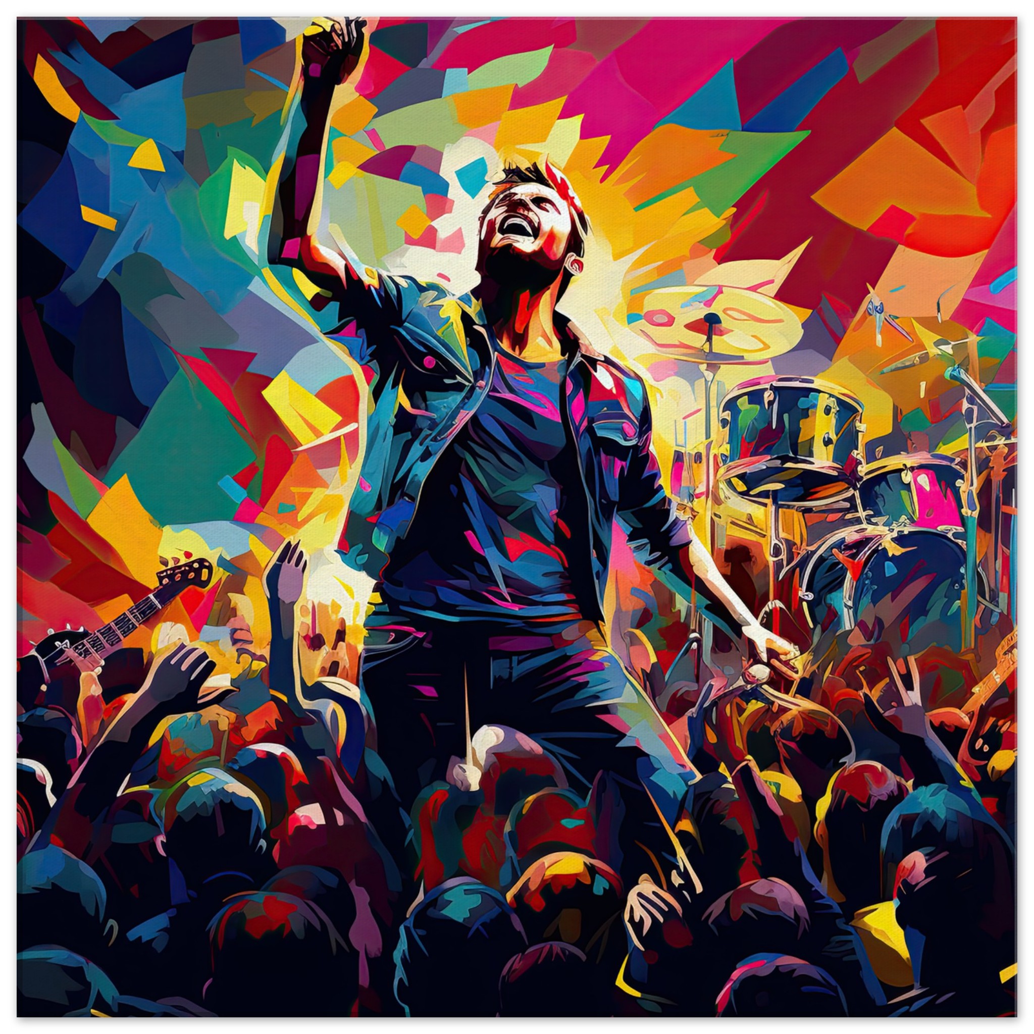 Concert in Color – Pop Art CanvasPrint – 60×60 cm / 24×24″, Slim