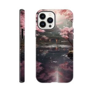 Secret Cherry Blossom Temple Phone Case - Tough case, Apple - iPhone 13 Pro Max