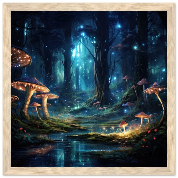 Enchanted Forest of Lights Framed Print