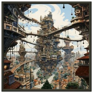 Surreal City Abstract Framed Print