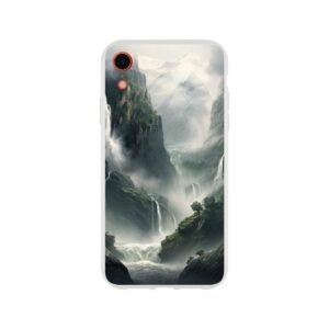 Mountain Waterfalls Rugged Phone Case - Flexi case, Apple - iPhone XR