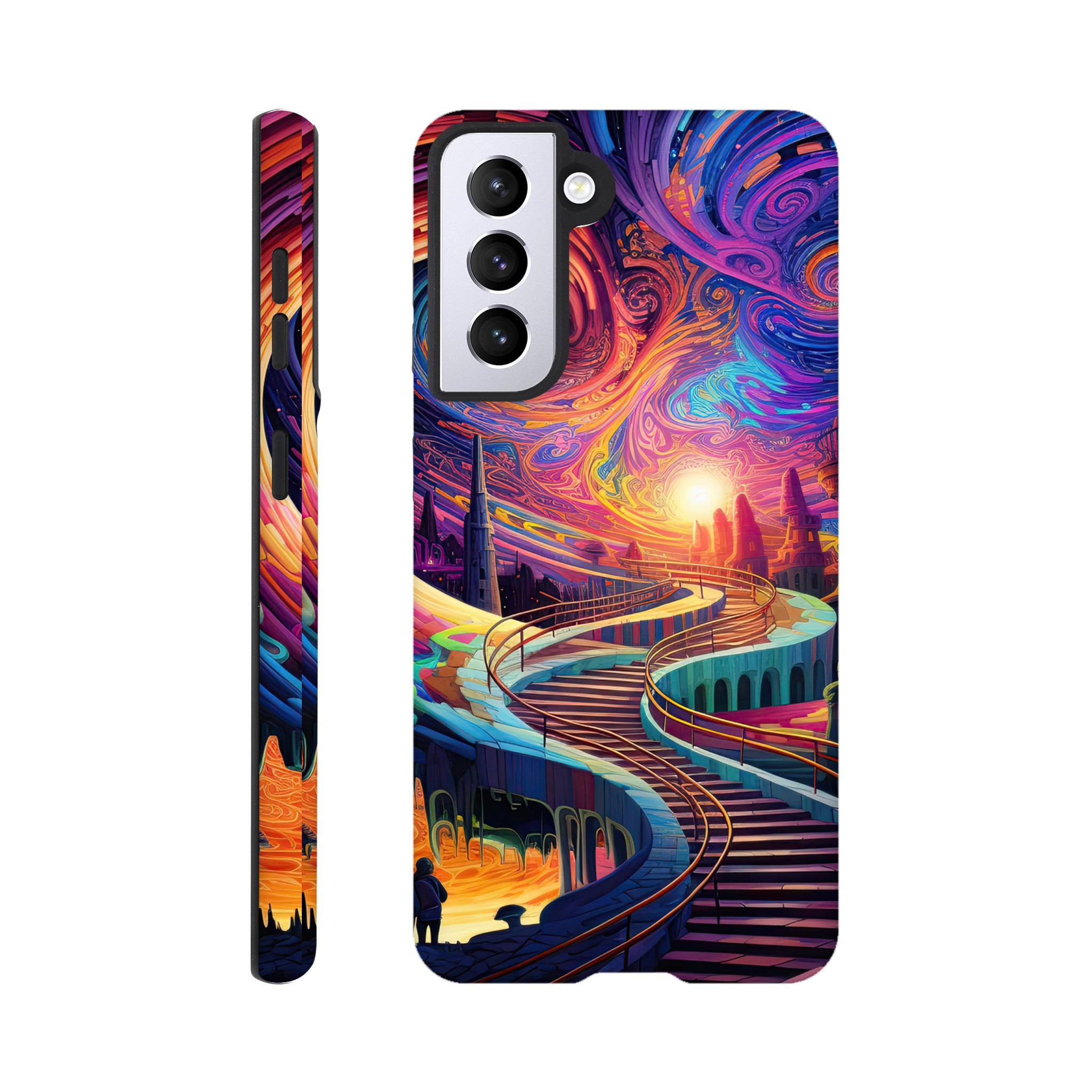 Trippy Colorful Adventure Phone Case – Tough case, Samsung – Galaxy S21
