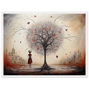 Heart Tree of Desire – Abstract Framed Print