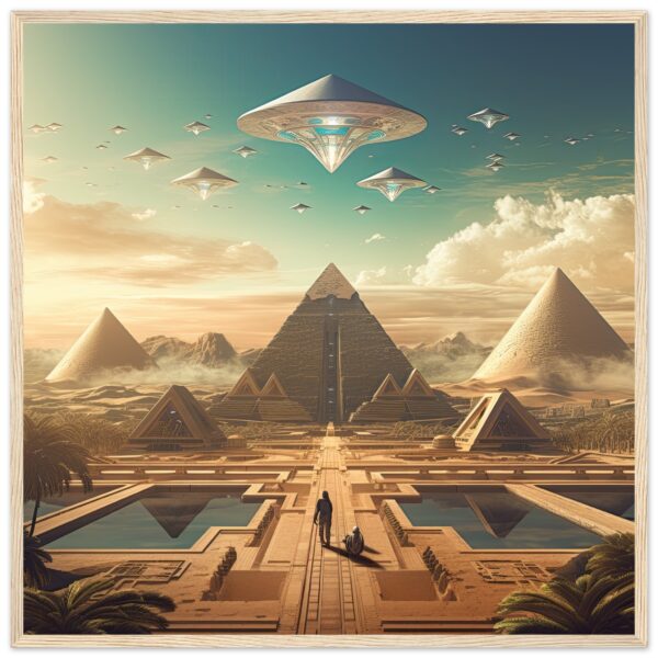 Sci-Fi Futuristic Egypt Framed Print