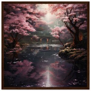 Secret Cherry Blossom Temple Framed Print