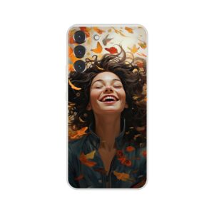 Pure Happiness Joyful Girl Phone Case - Flexi case, Samsung - Galaxy S22 Plus