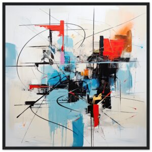Abstract White Painted Framed Print