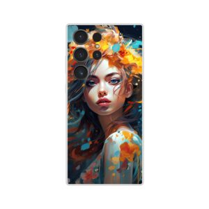 Girl Painted in Color Phone Case - Flexi case, Samsung - Galaxy S23 Ultra
