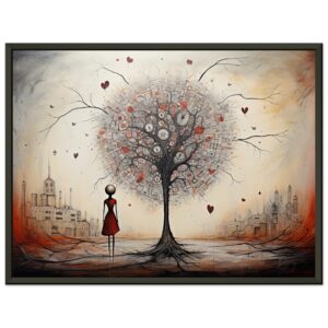 Heart Tree of Desire – Abstract Framed Print