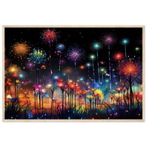 Fireworks and Flowers of Light and Color Framed Print