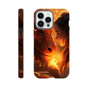 Magical Friendship – Girl and Dragon – Phone Case - Tough case, Apple - iPhone 14 Pro Max