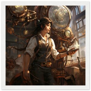 Steampunk Princess Fantasy Framed Print