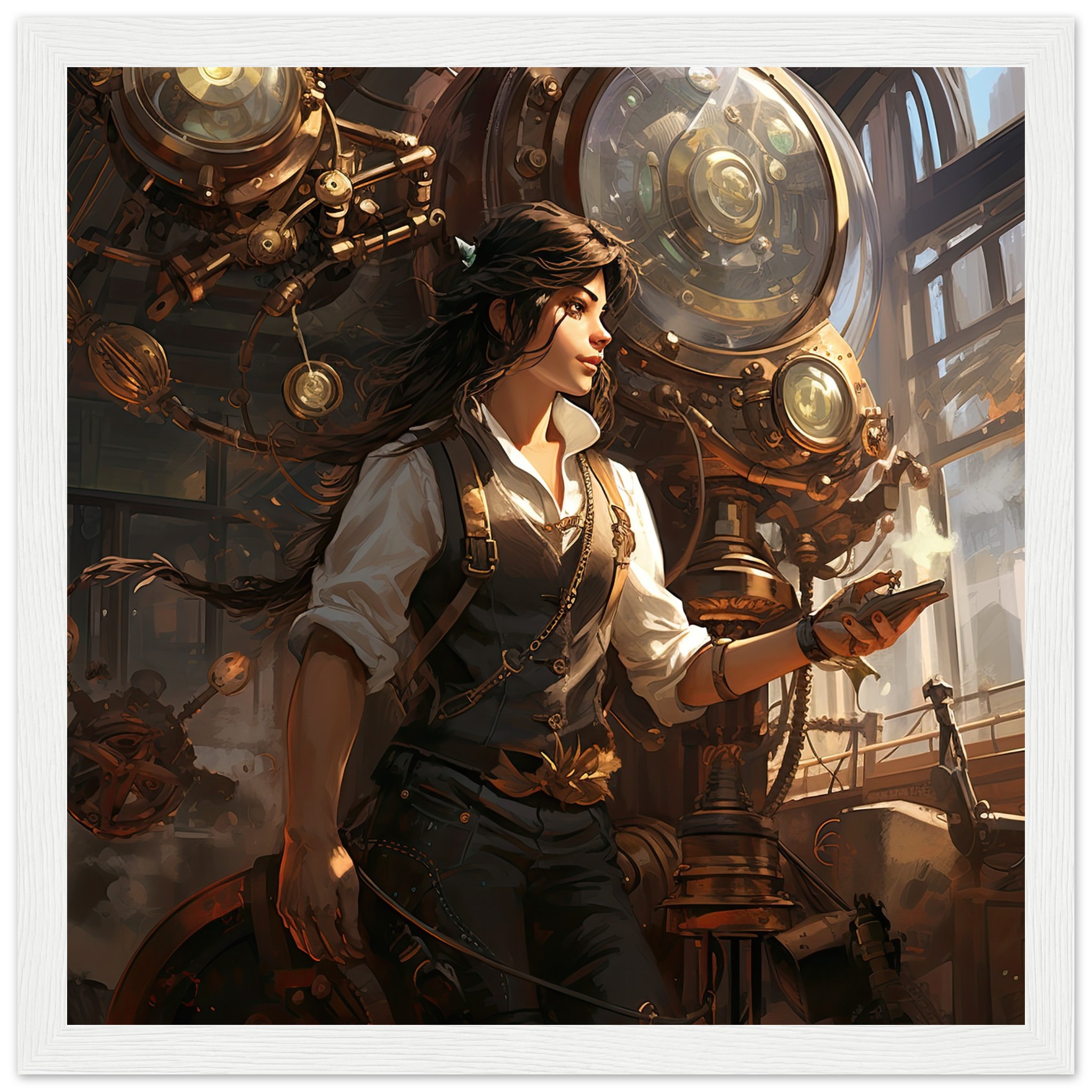 Steampunk Princess Fantasy Framed Print