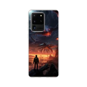 There Be Monsters Sci-fi Phone Case - Flexi case, Samsung - Galaxy S20 Ultra