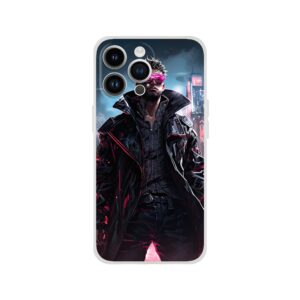 Cool Cyberpunk Dude Phone Case - Flexi case, Apple - iPhone 14 Pro Max