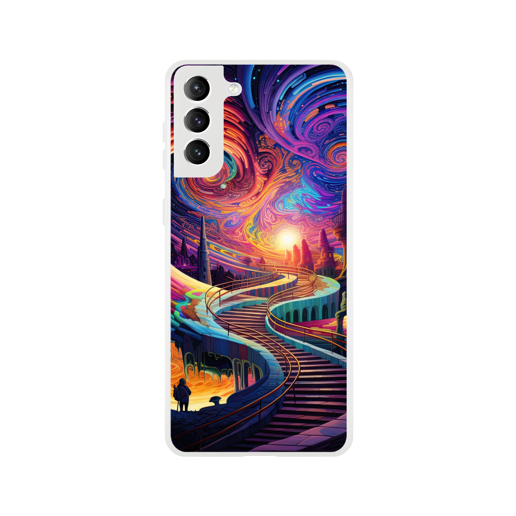 Trippy Colorful Adventure Phone Case – Flexi case, Samsung – Galaxy S21 Plus