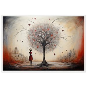 Heart Tree of Desire – Abstract Framed Print