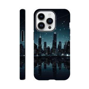 City Skyline Night Constellations Phone Case - Tough case, Apple - iPhone 14 Pro