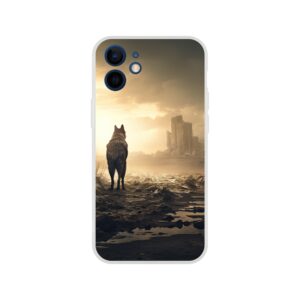 Lone Wolf Post-Apocalyptic World Phone Case - Flexi case, Apple - iPhone 12 Mini