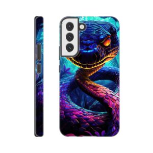 Psychedelic Snake Ultraviolet Colors Phone Case - Tough case, Samsung - Galaxy S22 Plus