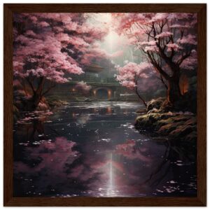 Secret Cherry Blossom Temple Framed Print