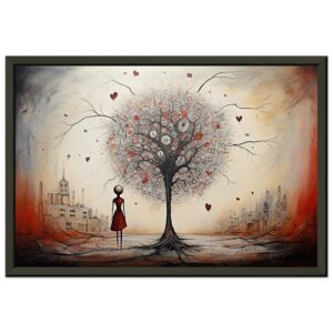 Heart Tree of Desire – Abstract Framed Print