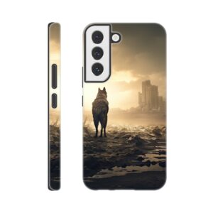 Lone Wolf Post-Apocalyptic World Phone Case - Tough case, Samsung - Galaxy S22
