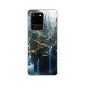 Elven Kingdom Fantasy Landscape Phone Case - Flexi case, Samsung - Galaxy S20 Ultra