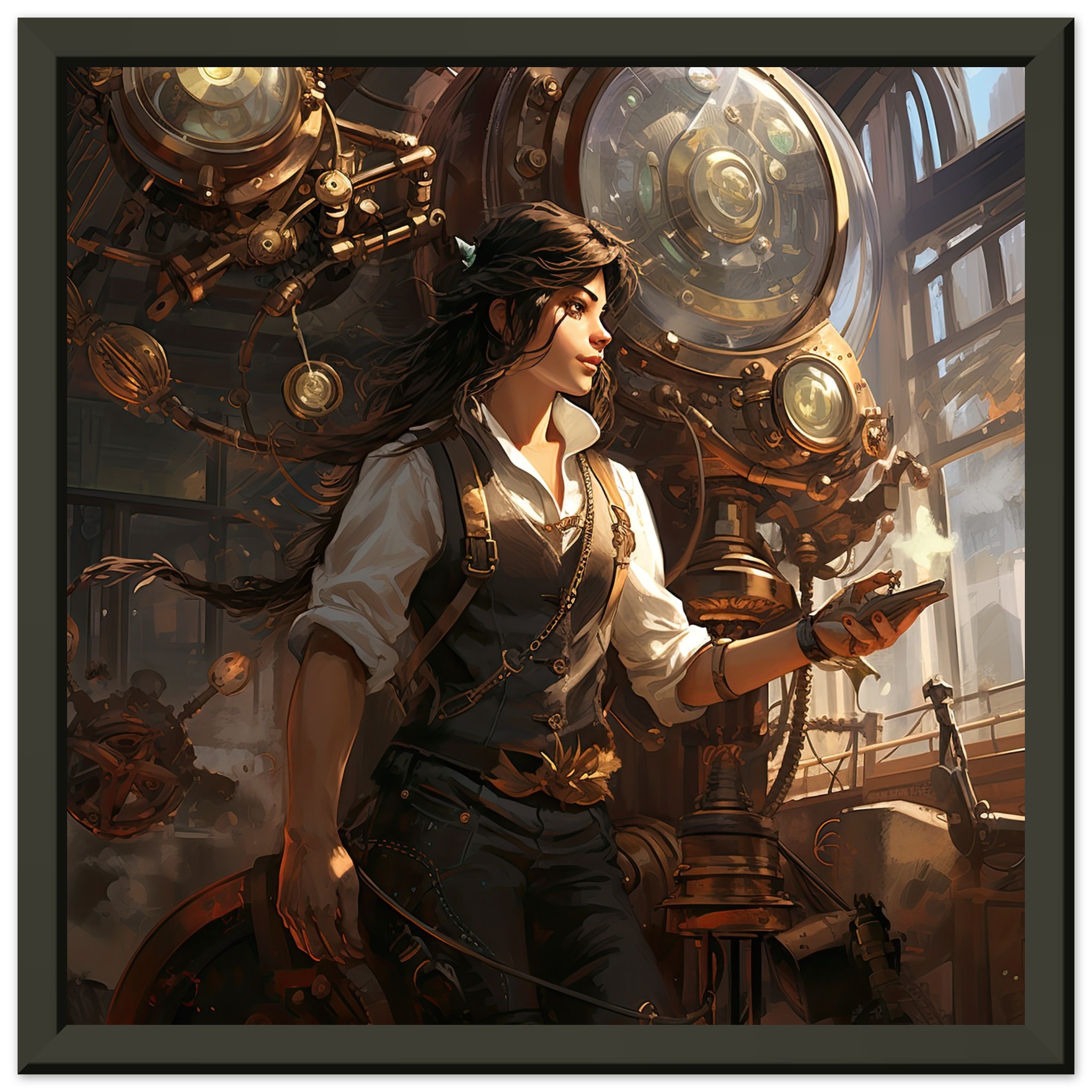 Steampunk Princess Fantasy Framed Print
