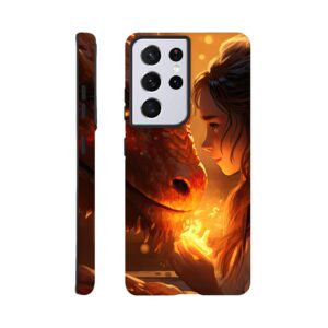 Magical Friendship – Girl and Dragon – Phone Case - Tough case, Samsung - Galaxy S21 Ultra
