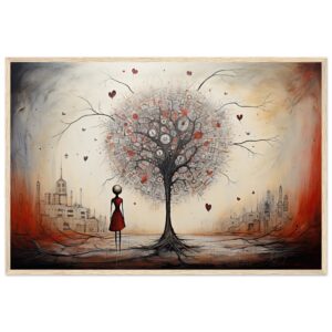 Heart Tree of Desire – Abstract Framed Print