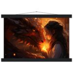 Magical Friendship - Girl and Dragon - Hanging Print