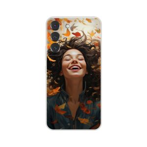 Pure Happiness Joyful Girl Phone Case - Flexi case, Samsung - Galaxy S22