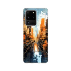 Abstract City Paint Splatter Phone Case - Flexi case, Samsung - Galaxy S20 Ultra