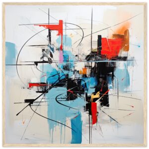 Abstract White Painted Framed Print