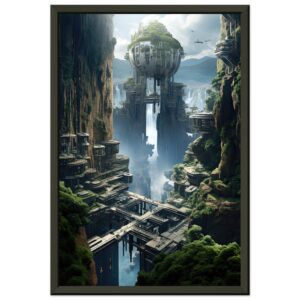 Sci-Fi Concept World Framed Print