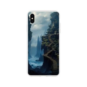 Cliffside Kingdom Landscape Phone Case - Flexi case, Apple - iPhone XS Max