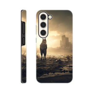 Lone Wolf Post-Apocalyptic World Phone Case - Tough case, Samsung - Galaxy S23