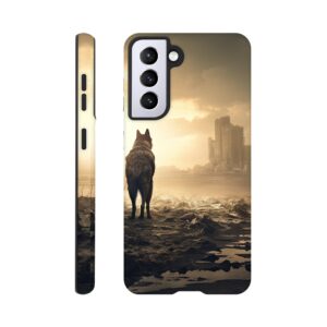 Lone Wolf Post-Apocalyptic World Phone Case - Tough case, Samsung - Galaxy S21
