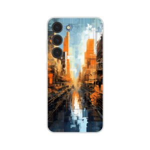 Abstract City Paint Splatter Phone Case - Flexi case, Samsung - Galaxy S23